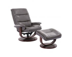 Parker Living Knight Swivel Recliner and Ottoman in Ice