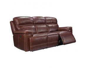 Fresno 2X Power Leather Sofa in Brown