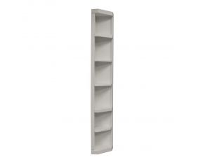 Catalina Outside Corner Bookcase in Cottage White