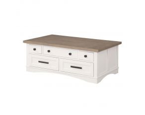 Americana Modern Cocktail Table with Lift Top in Cotton