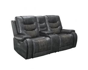 Outlaw Power Console Loveseat in Stallion