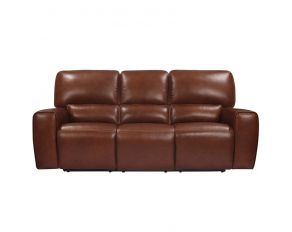 Broadway 2 Power Leather Sofa in Brown