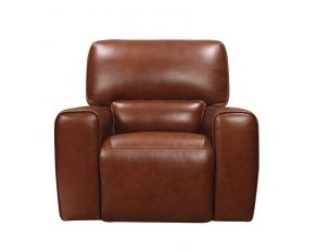 Broadway 2 Power Leather Glider Recliner in Brown