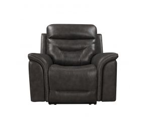 Bullard 2X Power Leather Chair in Grey