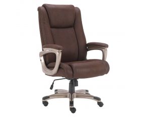 Fabric Heavy Duty Desk Chair in Dark Kahlua