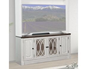 Provence 63 Inch TV Console in Vintage Alabaster