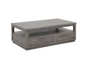 Pure Modern Rectangular Cocktail Table in Moonstone