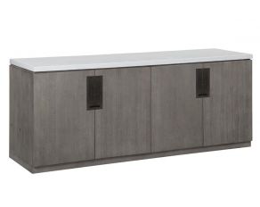 Pure Modern Credenza with Quartz Top in Moonstone