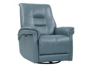 Carnegie Power Cordless Swivel Glider Recliner in Verona Azure