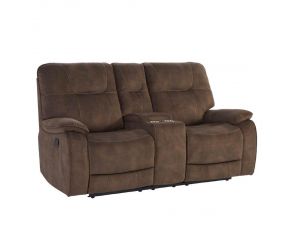 Cooper Manual Console Loveseat in Shadow Brown