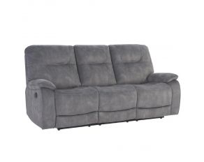 Cooper Manual Triple Reclining Sofa in Shadow Grey