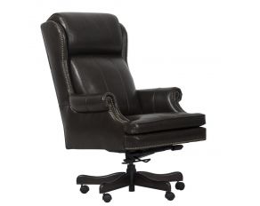 Dc#105-Pbr Leather Desk Chair in Pacific Brown