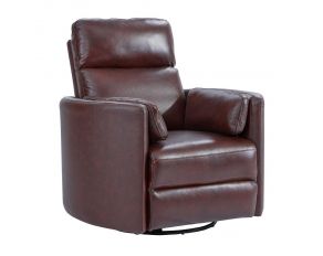 Radius Power Cordless Swivel Glider Recliner in Florence Burgundy