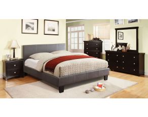 Winn Park Bedroom Collections in Gray Leatherette