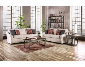 Jarrow Living Room Set in Ivory