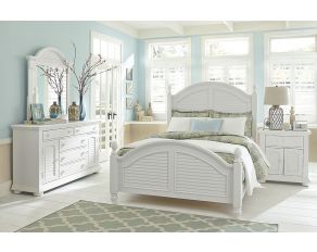 Summer House I Poster Bedroom Collections in Oyster White Finish