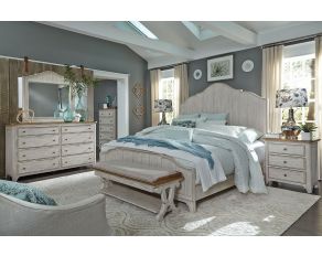 Farmhouse Reimagined Panel Bedroom Collections in Antique White Finish