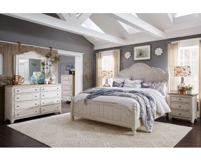 Farmhouse Reimagined Poster Bedroom Collections in Antique White Finish