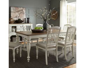Cumberland Creek Rectangular Leg Dining Room Collection in Nutmeg and White