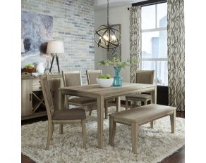 Sun Valley 60-Inch Rectangular Dining Room Collection in Sandstone