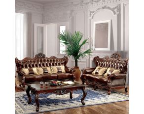 Jericho Living Room Set in Brown and Dark Oak