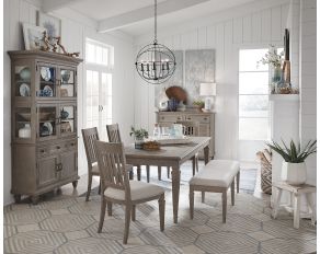 Lancaster Rectangular Dining Set in Dovetail Grey