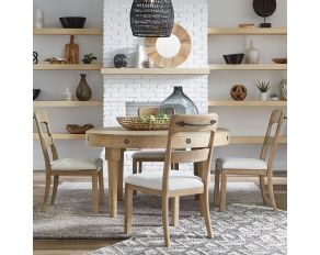 Lynnfield Round Dining Set in Weathered Fawn