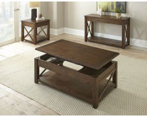 Lenka Occasional Table Set in Mocha Oak