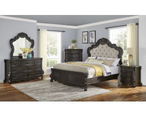 Rhapsody Panel Bedroom Set in Multi Step Molasses