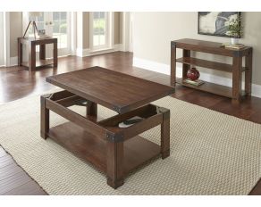 Arusha Occasional Table Set in Medium Cherry