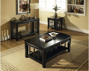Cassidy Occasional Table Set in Ebony