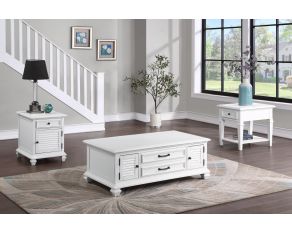 Charlestown Occasional Table Set in White