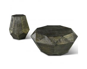 Donato Occasional Table Set in Oil Rubbed Brass