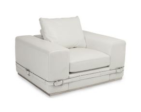 AICO Mia Bella Ciras Leather Chair in Cream