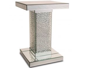 AICO Montreal Mirrored Accent Table with Crystals