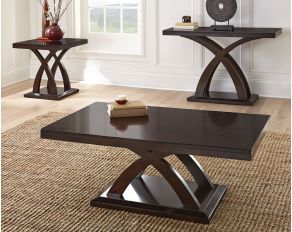 Jocelyn Occasional Table Set in Espresso Cherry