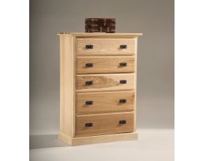 A-America Amish Highlands 5-Drawer Chest in Natural