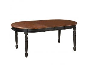 A-America British Isles Leg Table in Oak & Black