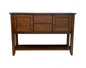 A-America Mason Server with Wood Shelf in Brown