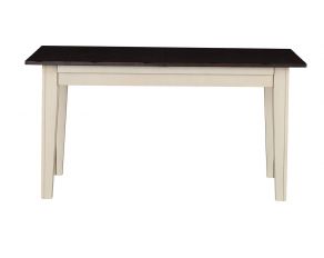 A-America Toluca Extendable Dining Table in White and Brown