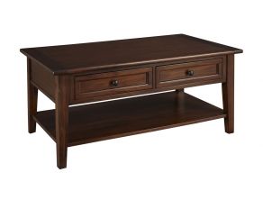 Westlake Rectangular 2 Drawer Cocktail Table in Dark Mahogany