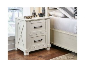 Sun Valley Nightstand with USB in White