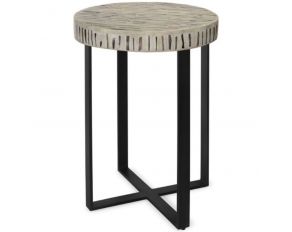 Crewridge Accent Table in Black and Cream