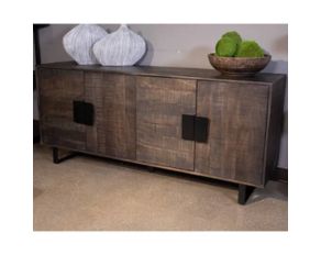 Kevmart Accent Cabinet in Grayish Brown and Black