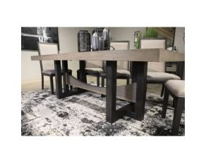 Foyland Dining Table in Black and Brown