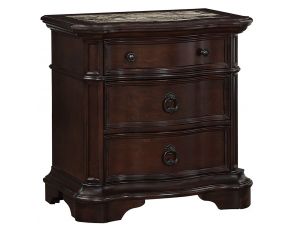 St. Louis Nightstand with USB LED Light in Mahogany