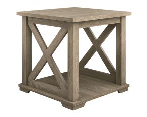 Elmferd Square End Table in Light Brown