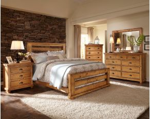 Willow Slat Bedroom Collections in Distressed Pine