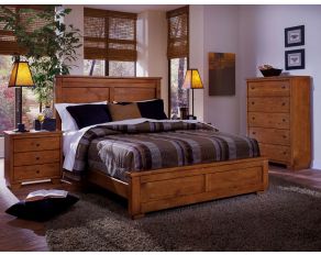 Diego Panel Bedroom Collections in Cinnamon Pine