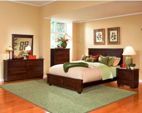 Diego Panel Bedroom Collections in Espresso Pine